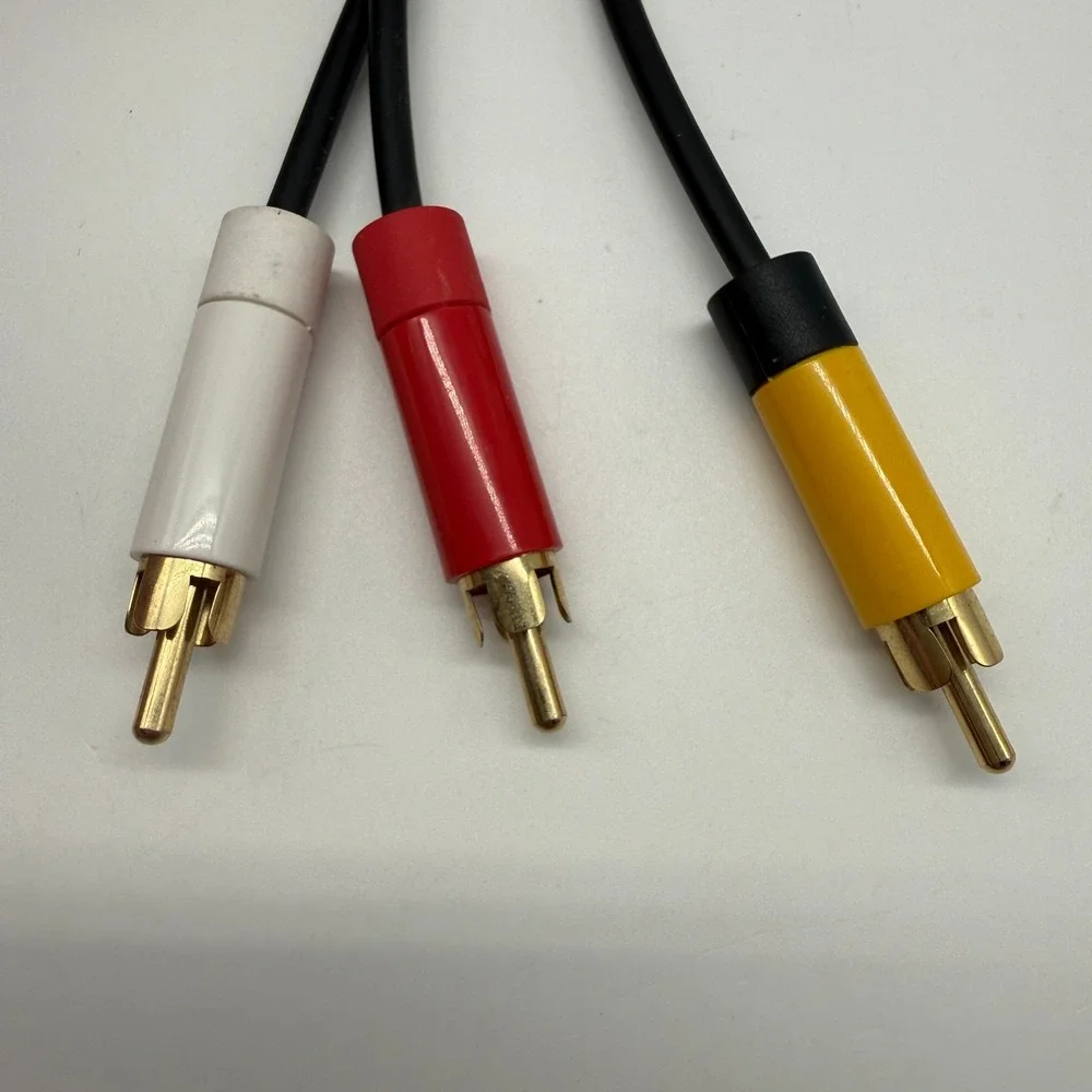 Microsoft Xbox 360 Composite AV Cable OEM Black X821376-002 RCA Audio Video
